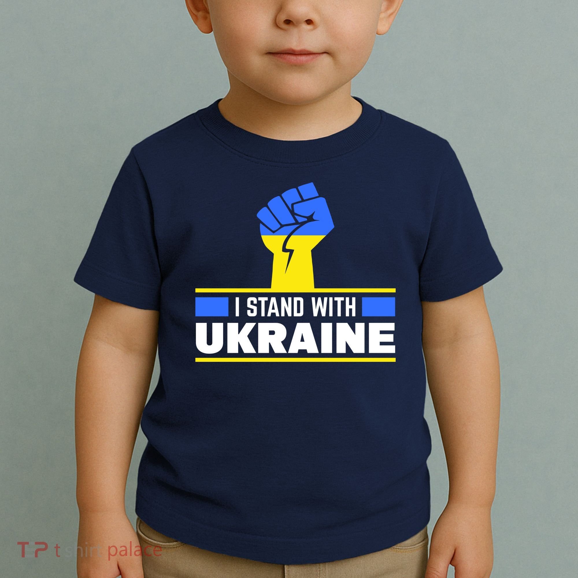 I Stand With Ukraine Support Love Peace Fist Toddler T-Shirt