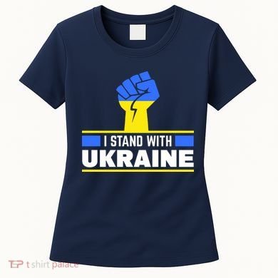 I Stand With Ukraine Support Love Peace Fist Women's T-Shirt