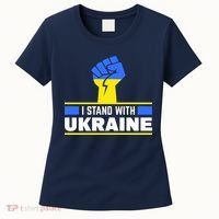 I Stand With Ukraine Support Love Peace Fist Women's T-Shirt thumb 0