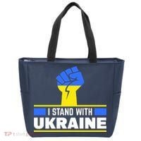 I Stand With Ukraine Support Love Peace Fist Tote Bag thumb 0