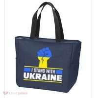 I Stand With Ukraine Support Love Peace Fist Tote Bag thumb 3