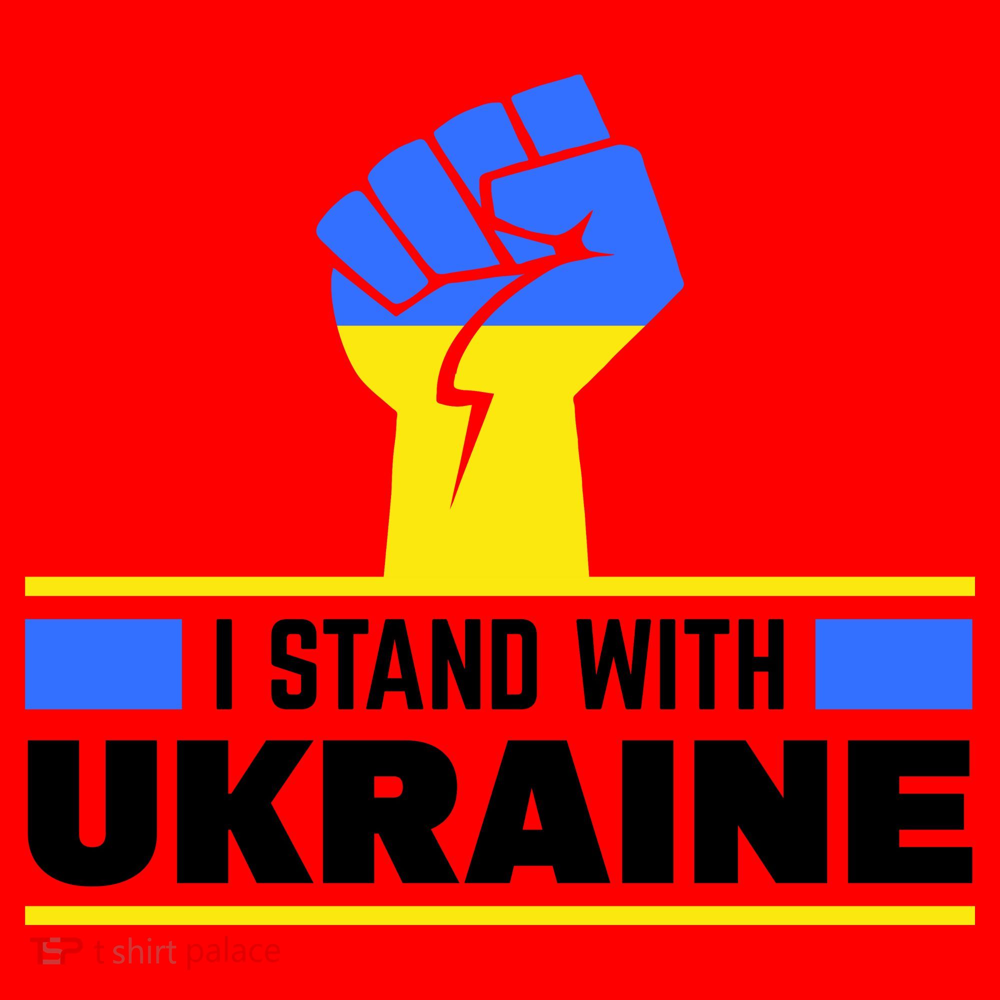 I Stand With Ukraine Support Love Peace Fist Santa Hat