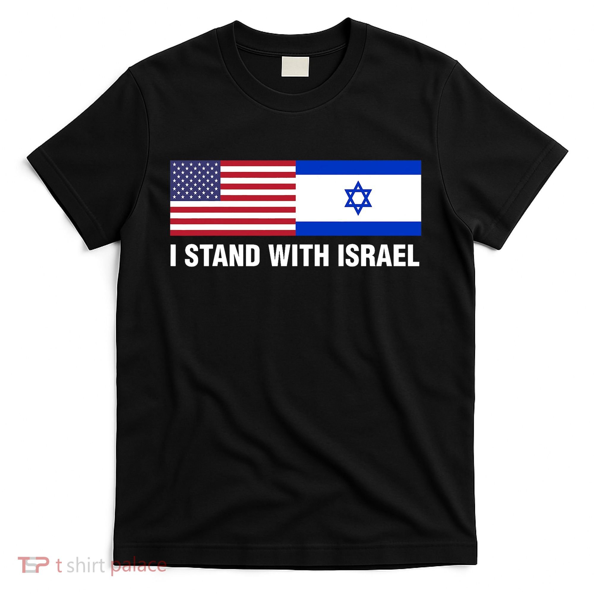 I Stand With Israel American Flag Israeli Flag T-Shirt