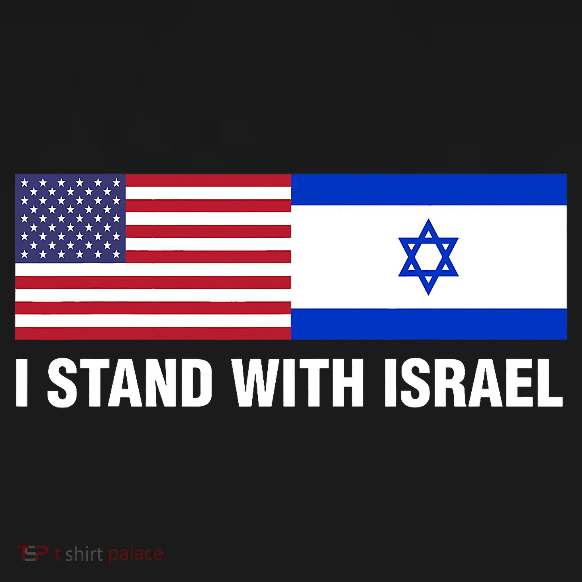 I Stand With Israel American Flag Israeli Flag Women's T-Shirt