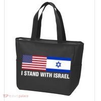 I Stand With Israel American Flag Israeli Flag Tote Bag thumb 3