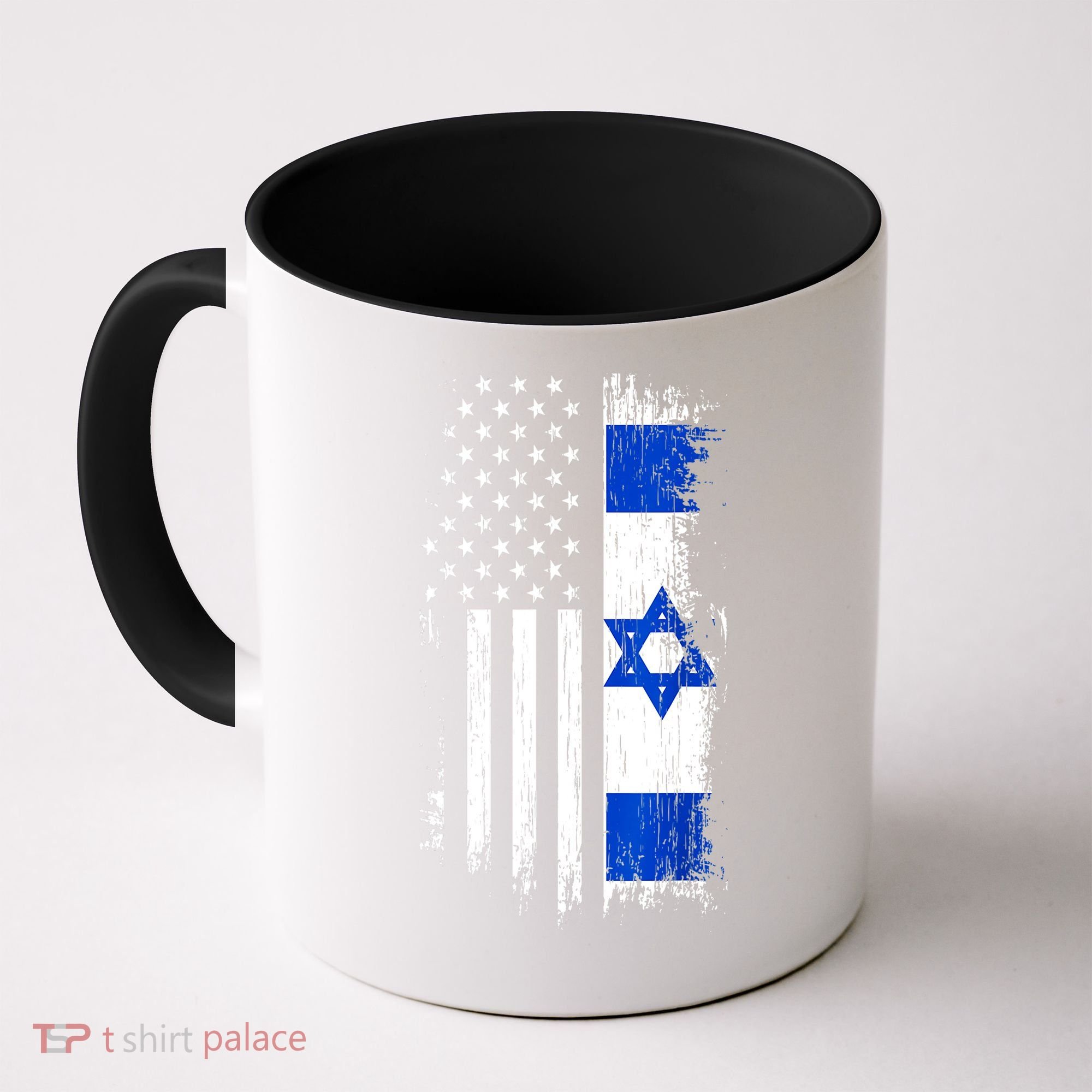 I Stand With Israel Usa Israel Flags Coffee Mug