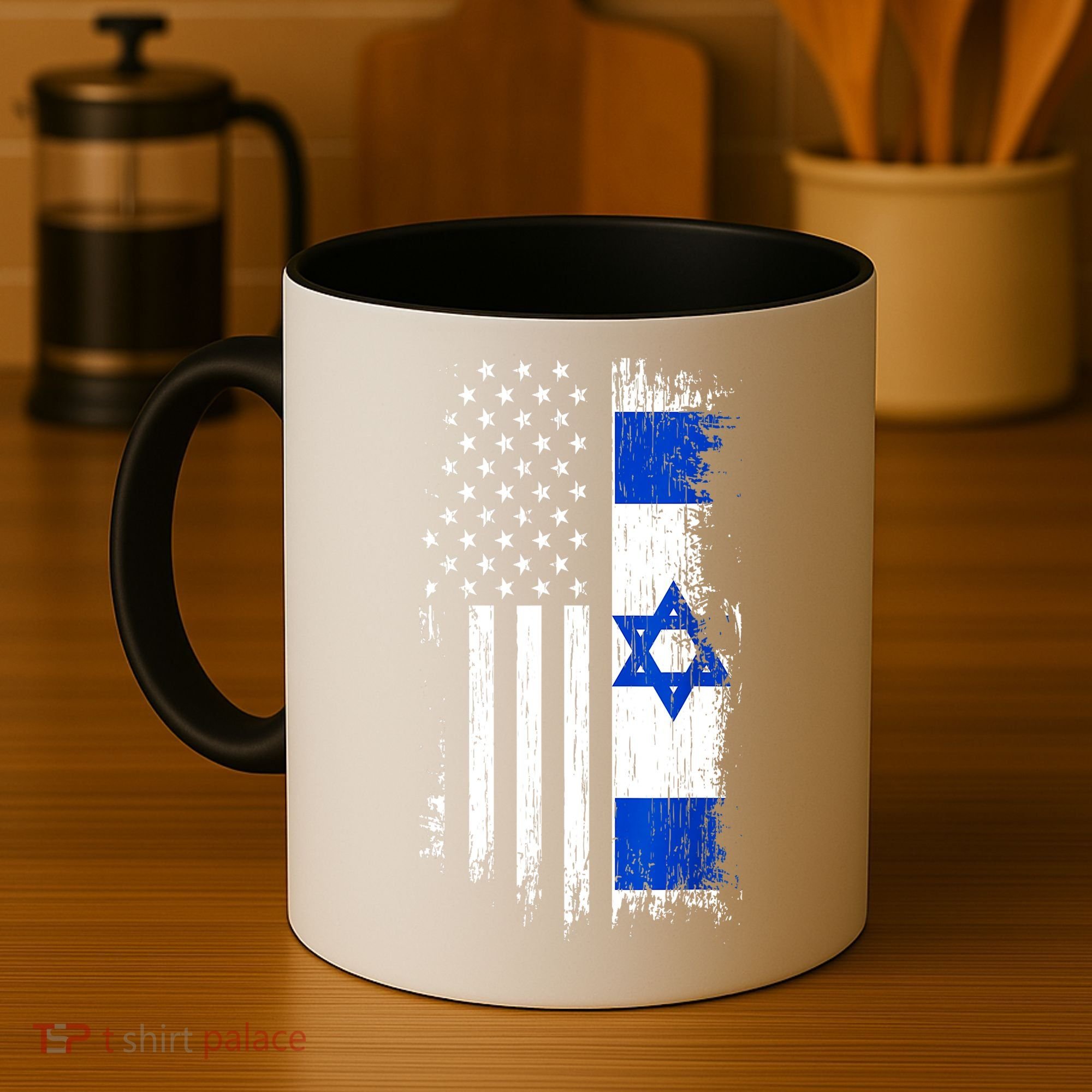 I Stand With Israel Usa Israel Flags Coffee Mug