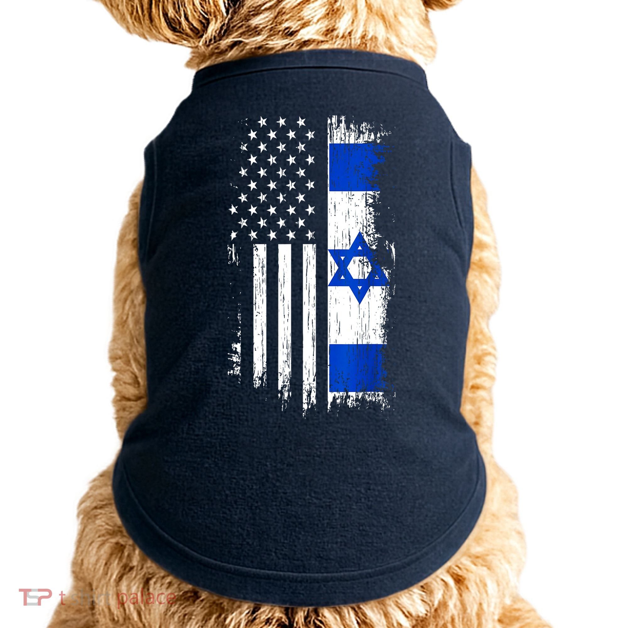 I Stand With Israel Usa Israel Flags Doggie Tank