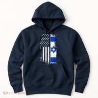 I Stand With Israel Usa Israel Flags Hoodie thumb 0