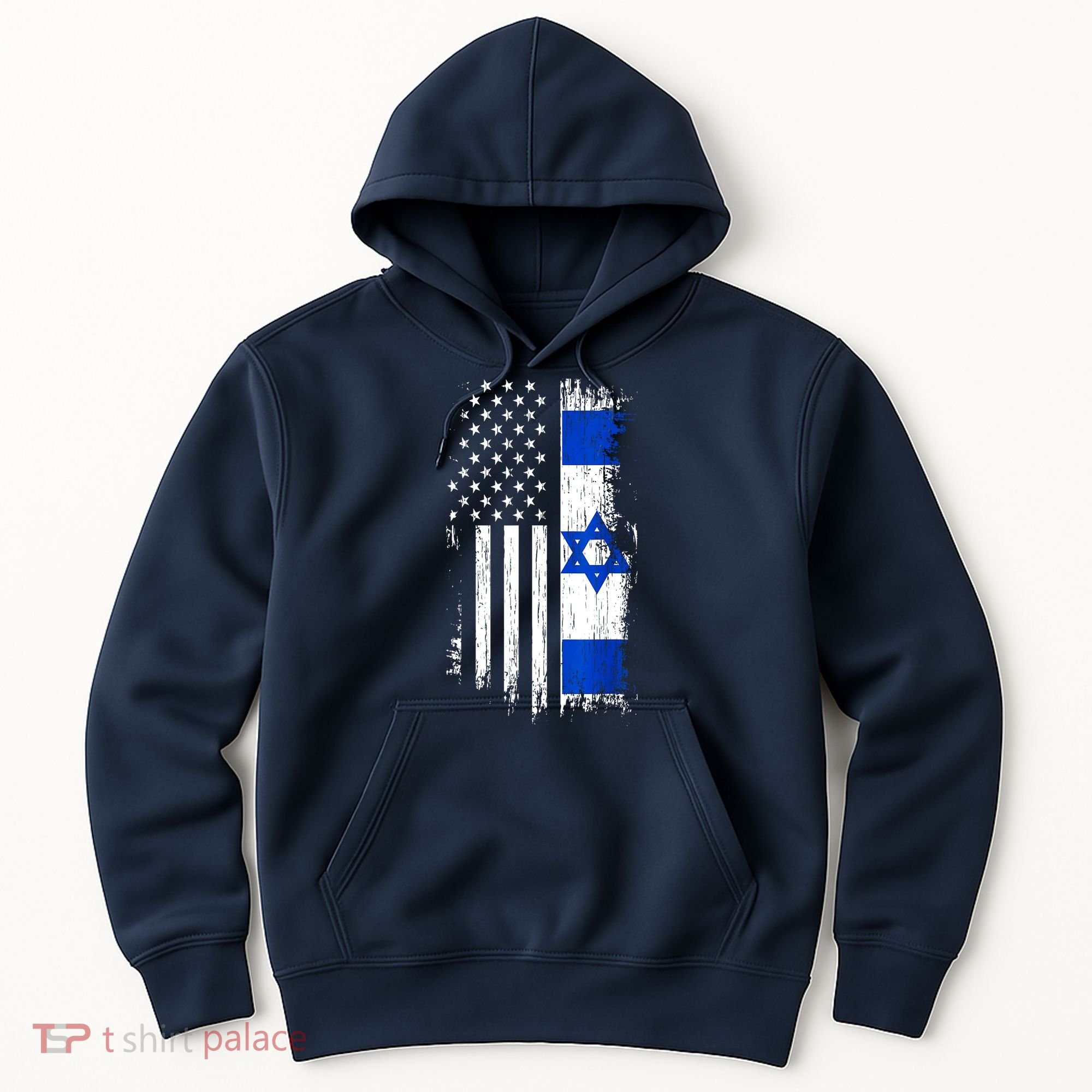 I Stand With Israel Usa Israel Flags Hoodie