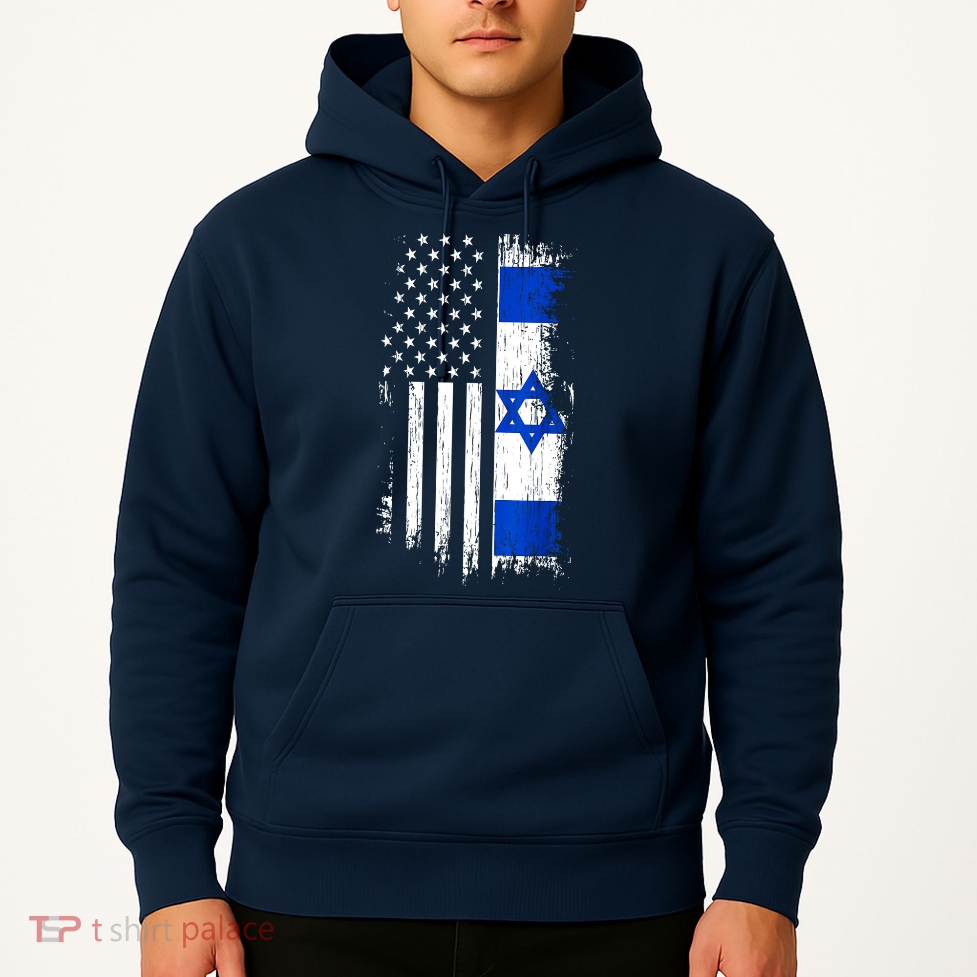 I Stand With Israel Usa Israel Flags Hoodie