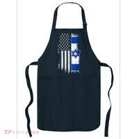 I Stand With Israel Usa Israel Flags Apron thumb 0