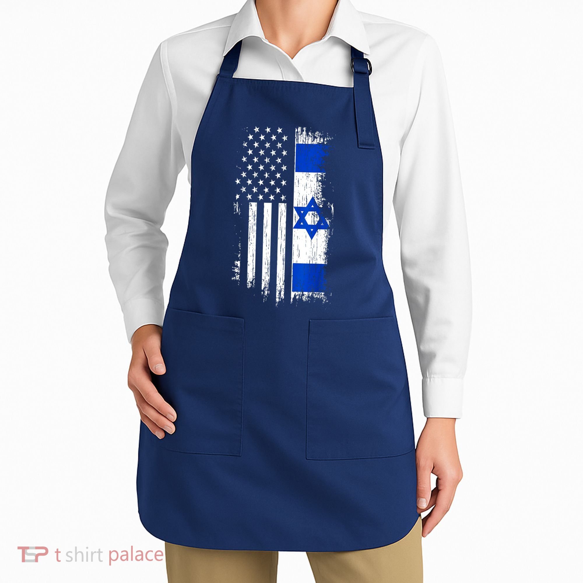 I Stand With Israel Usa Israel Flags Apron