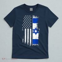 I Stand With Israel Usa Israel Flags T-Shirt thumb 5