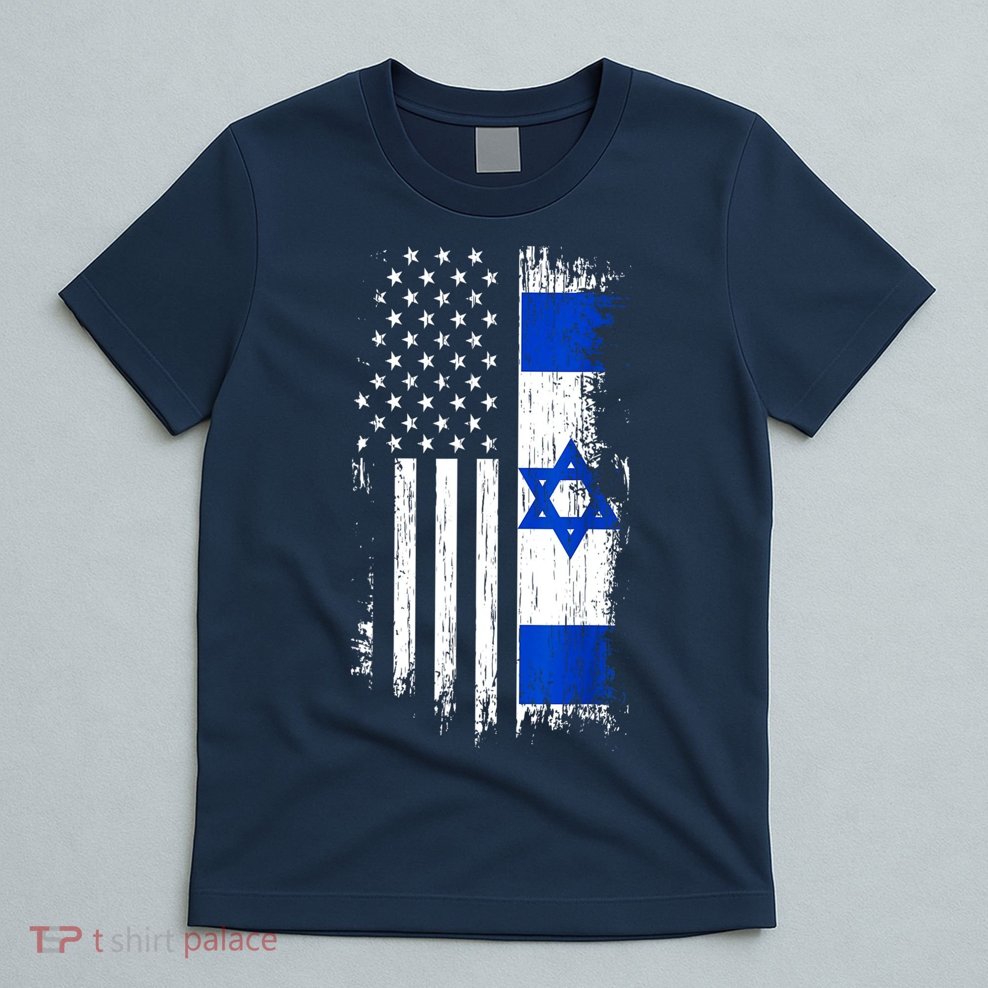 I Stand With Israel Usa Israel Flags T-Shirt