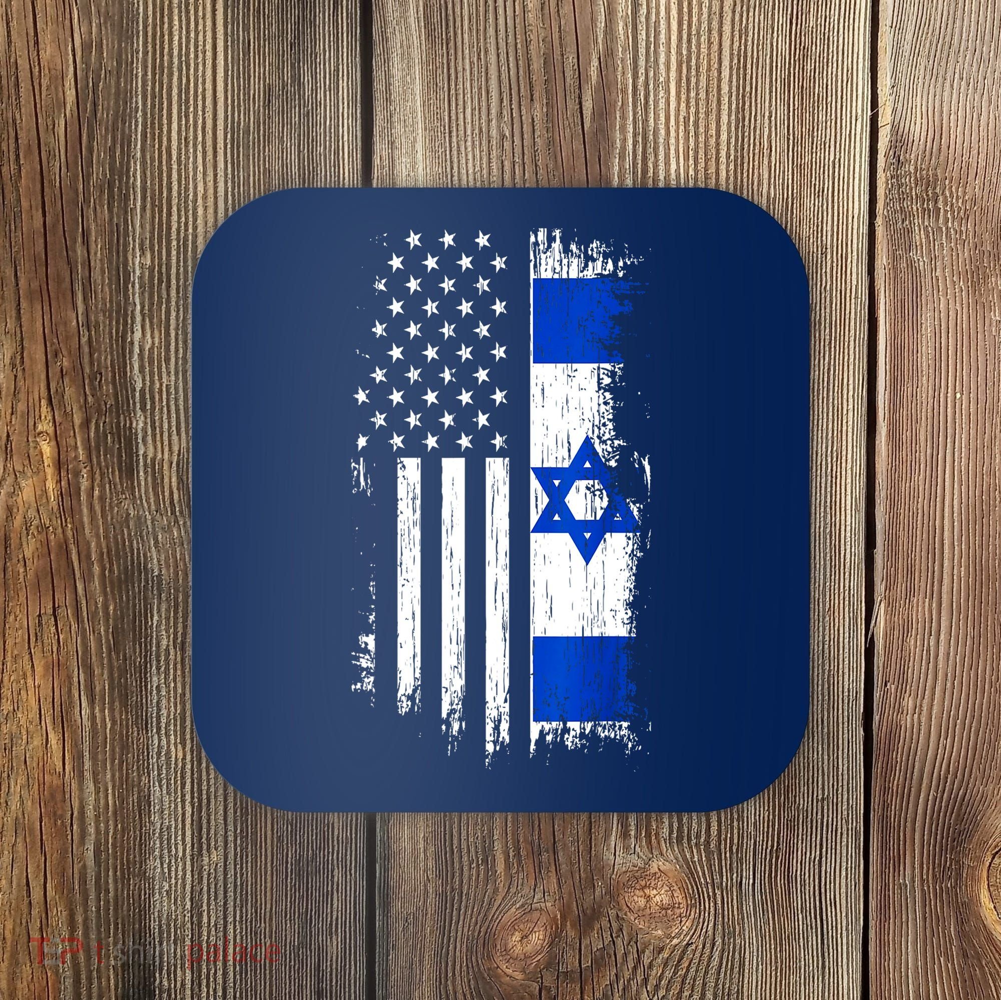 I Stand With Israel Usa Israel Flags Coaster