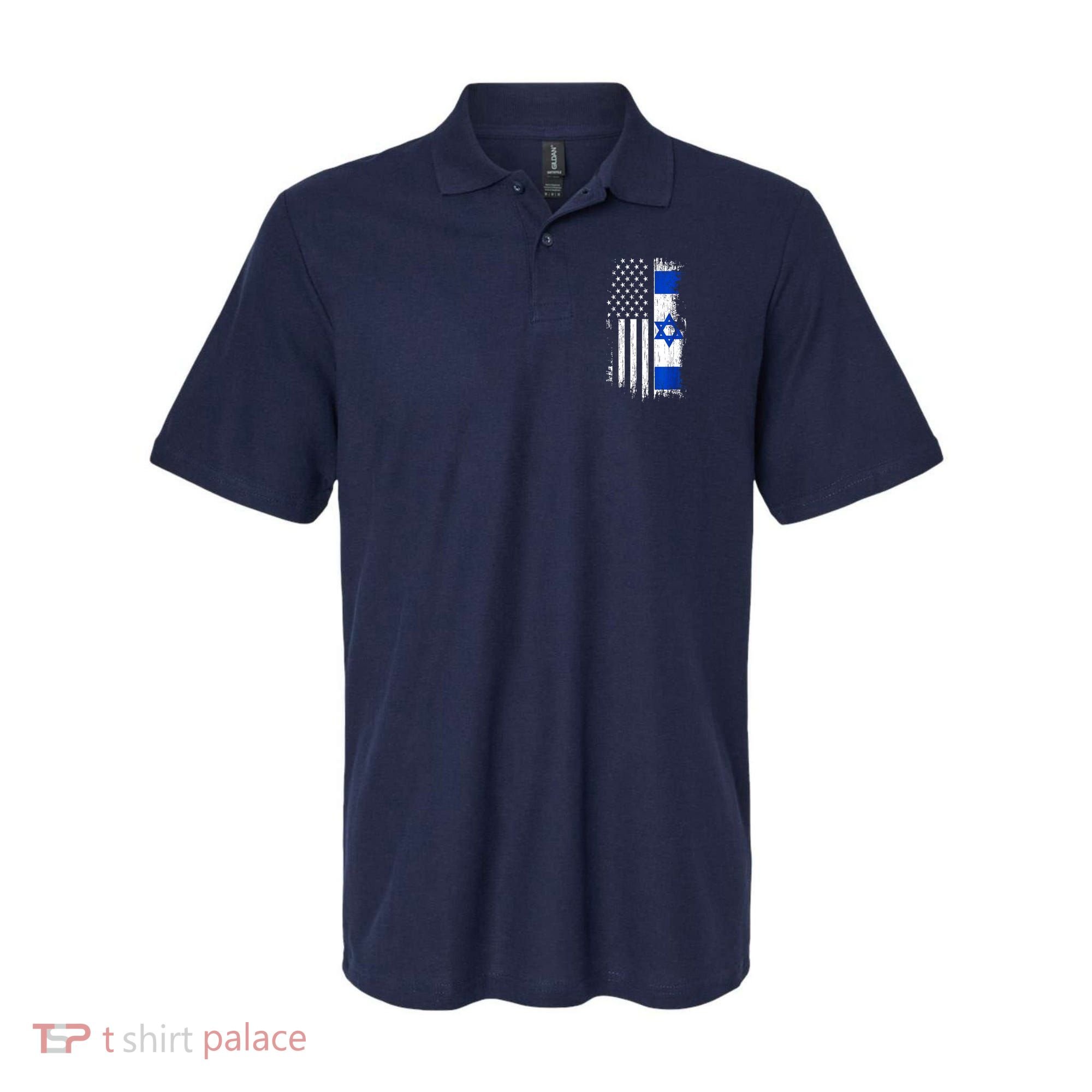 I Stand With Israel Usa Israel Flags Polo