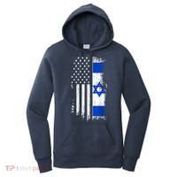 I Stand With Israel Usa Israel Flags Women's Hoodie thumb 0