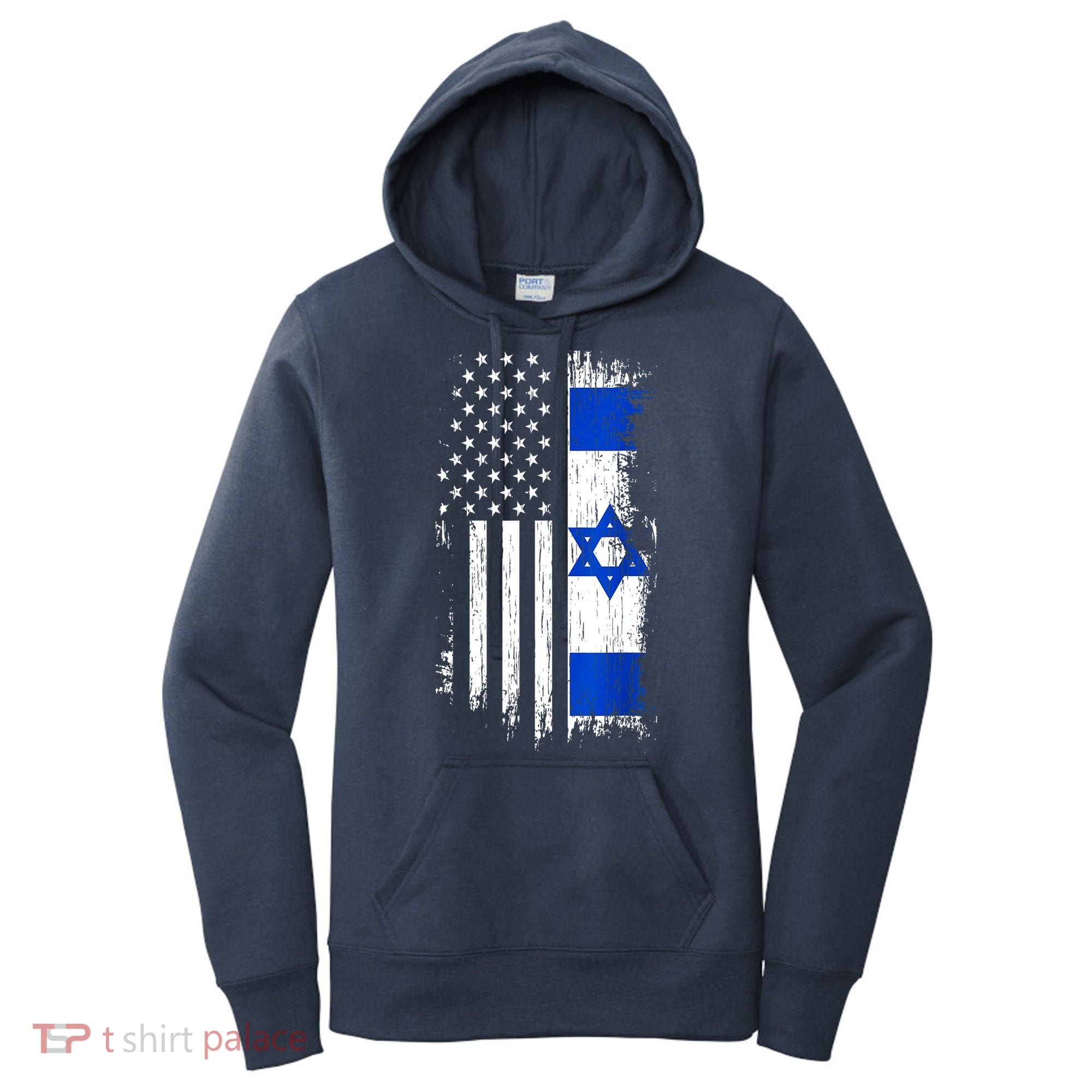I Stand With Israel Usa Israel Flags Women's Hoodie