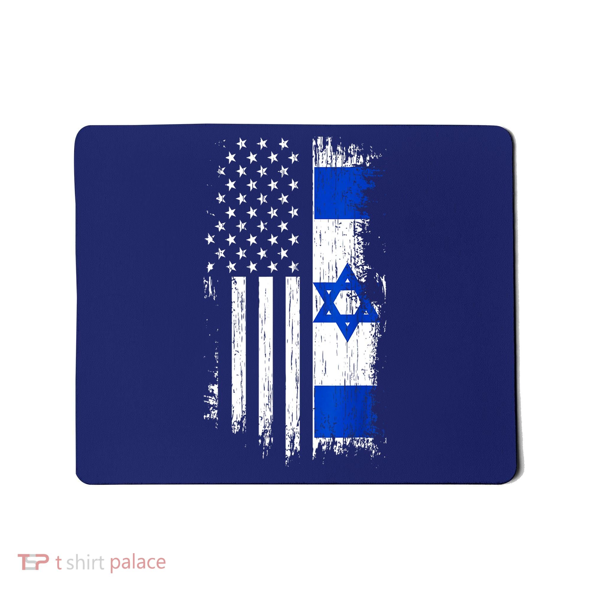 I Stand With Israel Usa Israel Flags Mousepad
