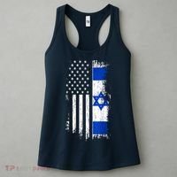I Stand With Israel Usa Israel Flags Women's Tank Top thumb 3