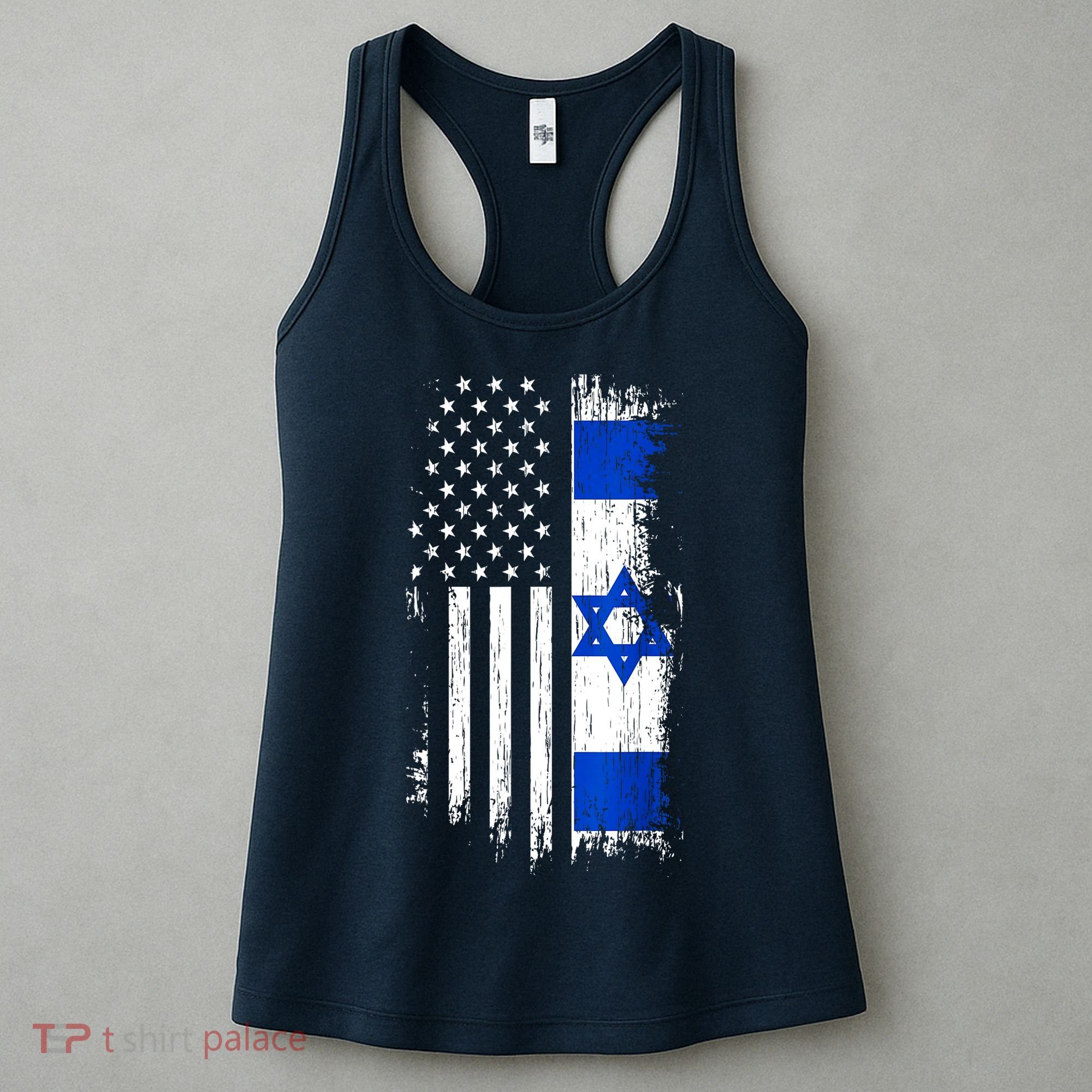 I Stand With Israel Usa Israel Flags Women's Tank Top