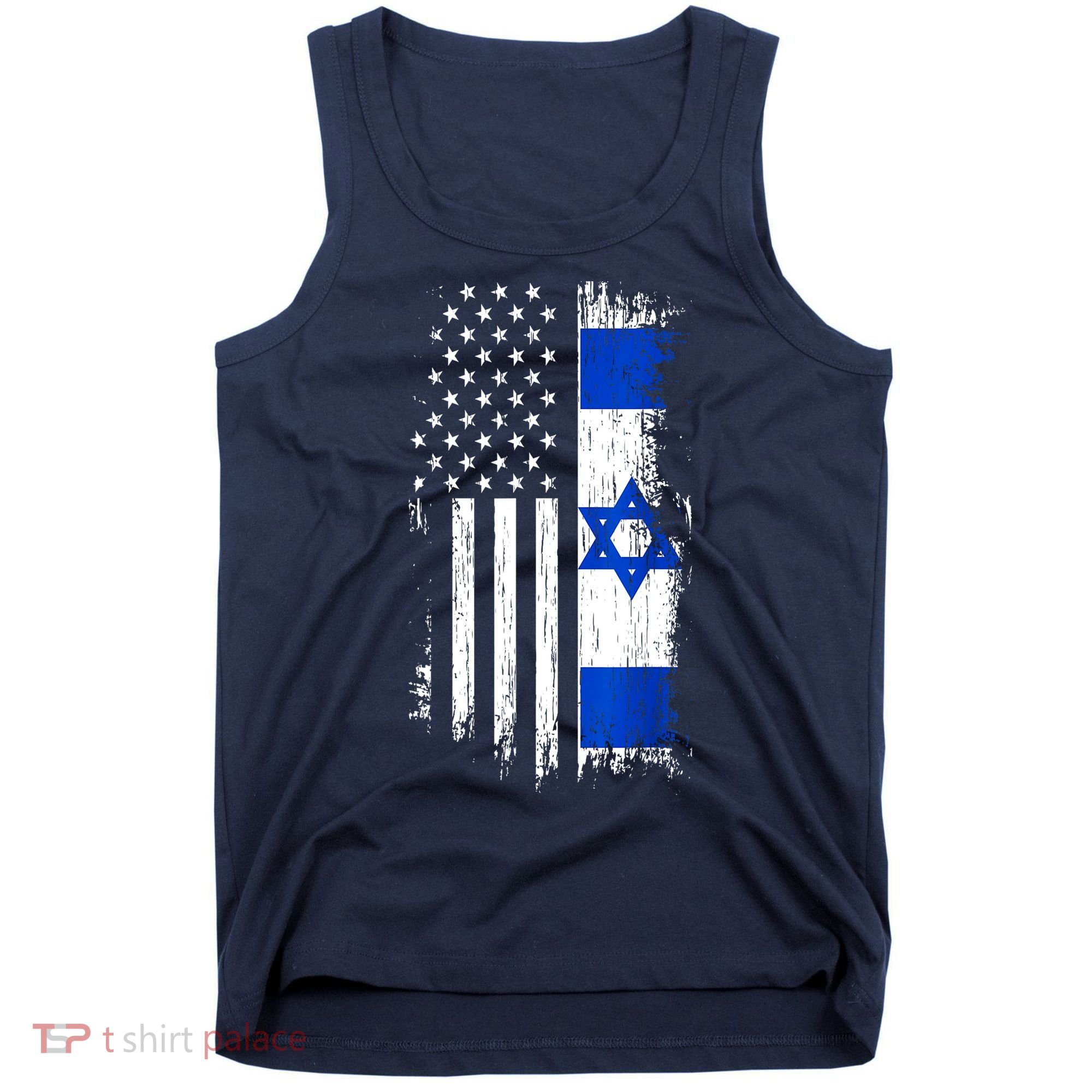 I Stand With Israel Usa Israel Flags Tank Top