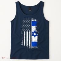I Stand With Israel Usa Israel Flags Tank Top thumb 2