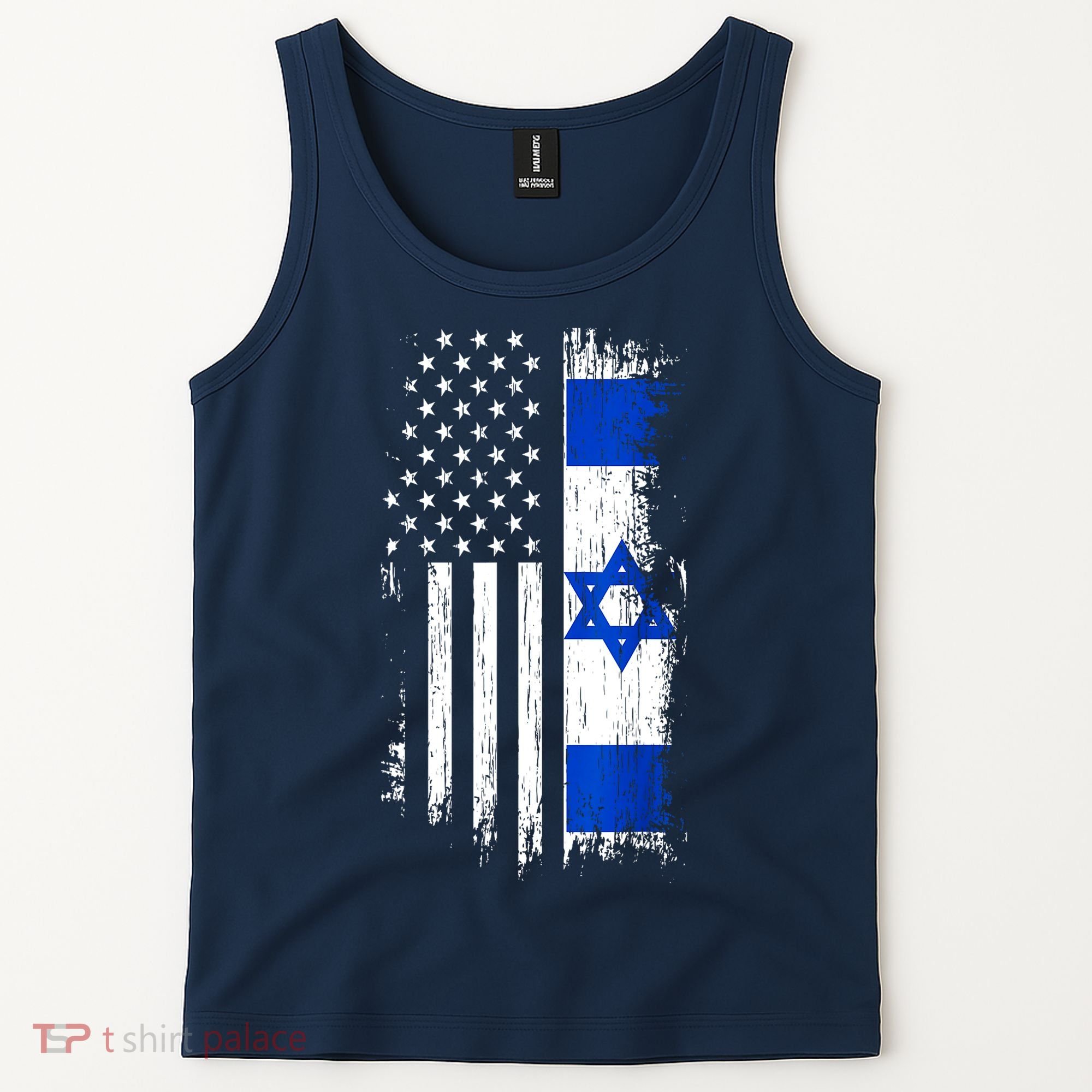 I Stand With Israel Usa Israel Flags Tank Top