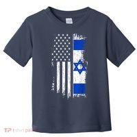 I Stand With Israel Usa Israel Flags Toddler T-Shirt thumb 0