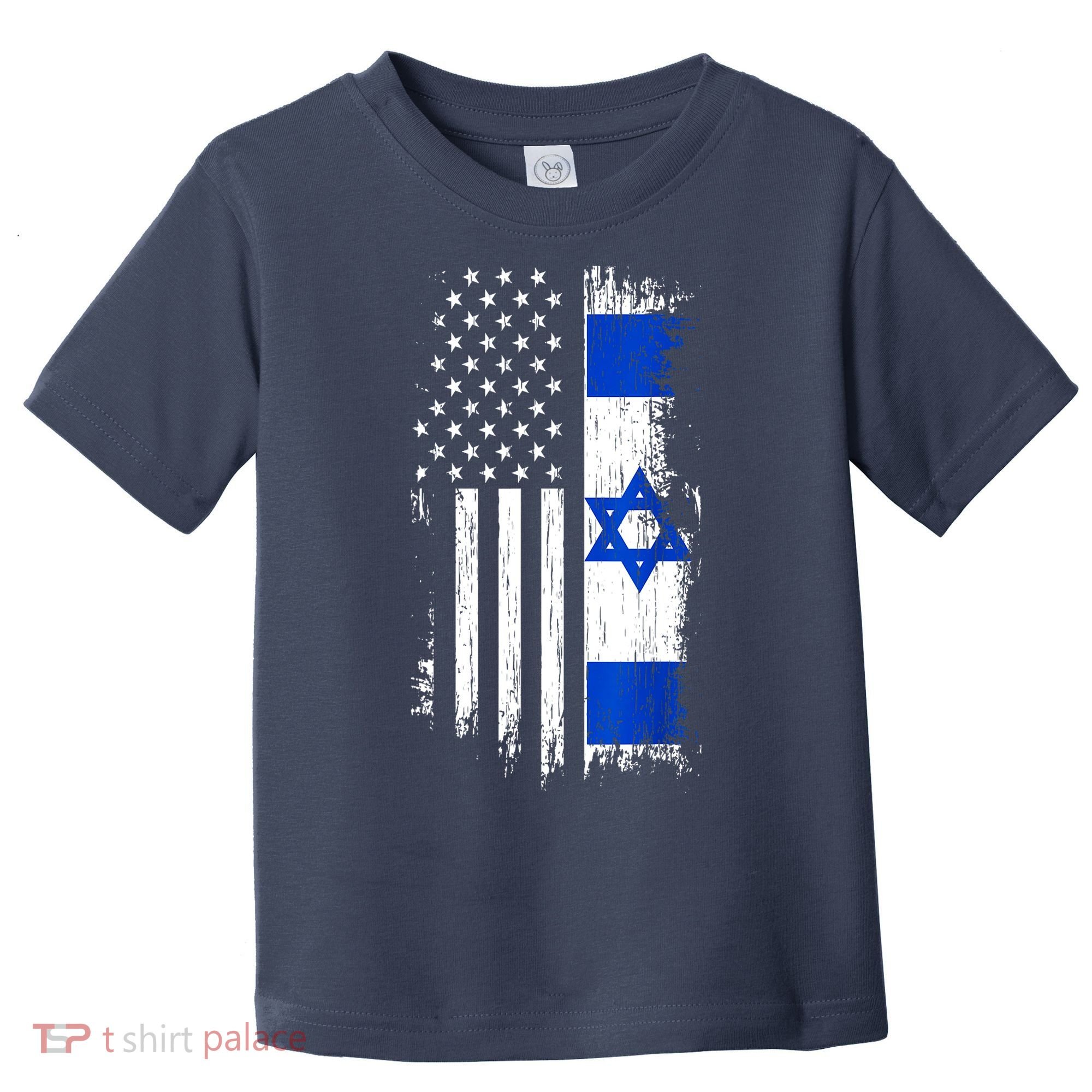I Stand With Israel Usa Israel Flags Toddler T-Shirt