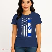 I Stand With Israel Usa Israel Flags Women's T-Shirt thumb 4