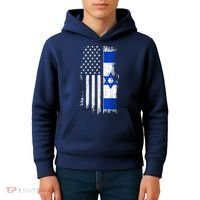 I Stand With Israel Usa Israel Flags Kids Hoodie thumb 4