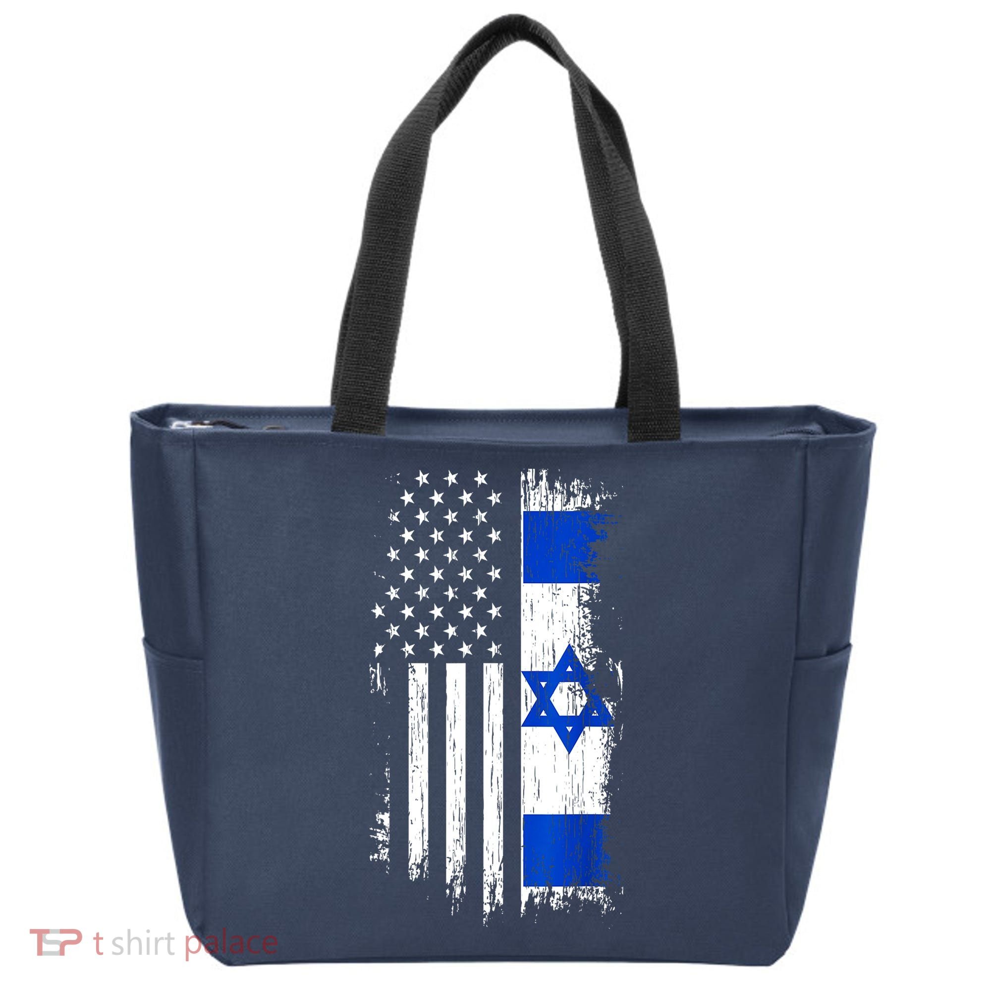 I Stand With Israel Usa Israel Flags Tote Bag