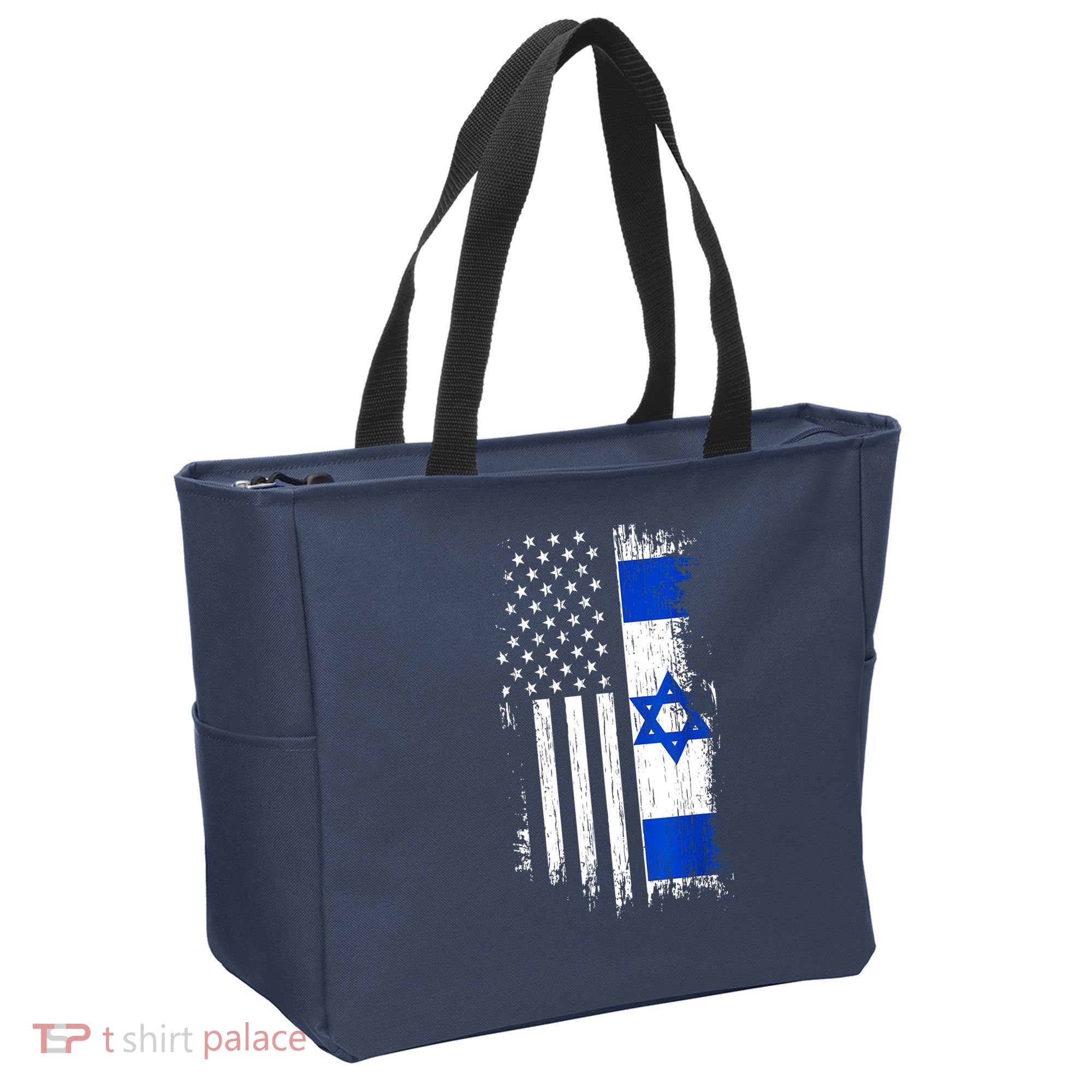 I Stand With Israel Usa Israel Flags Tote Bag
