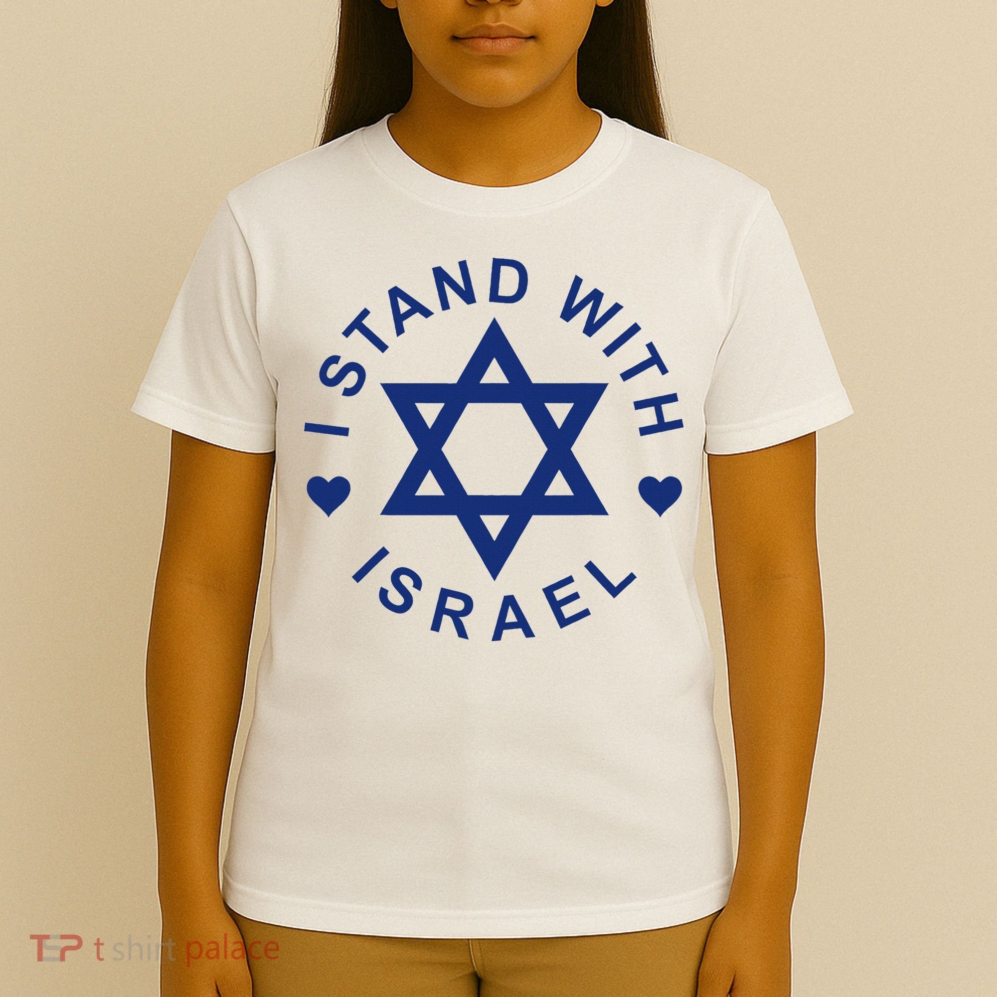I Stand With Israel Israeli Flag Jewish Star Of David  T-Shirt