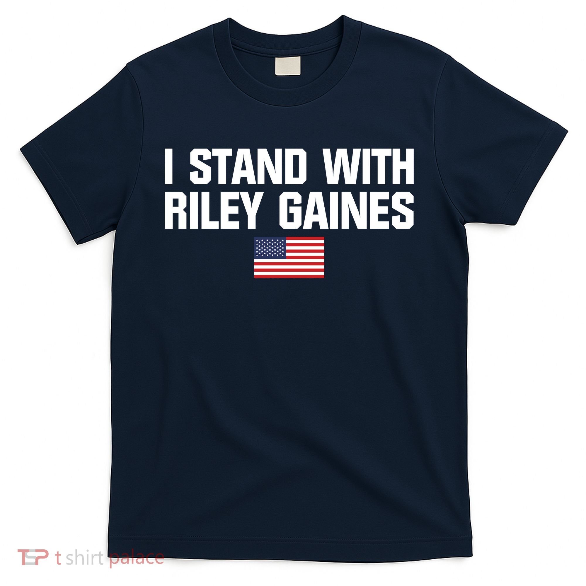 I Stand With Riley Gaines | US Swimmer | Save Women's Sports | American Flag T-Shirt