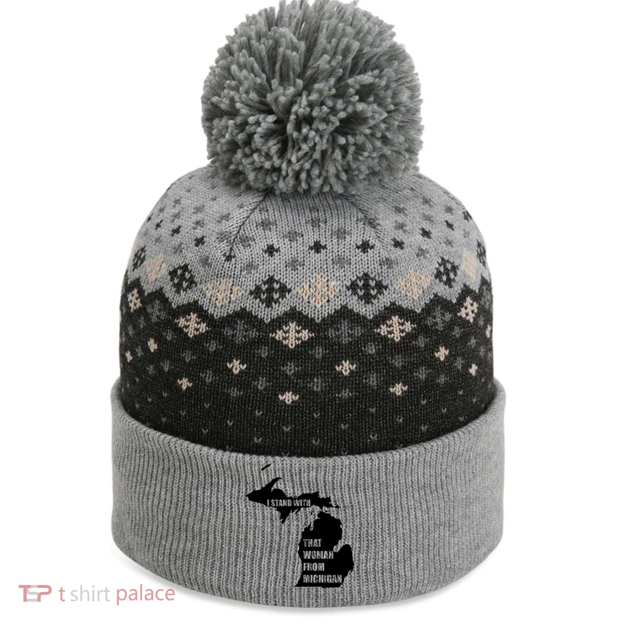 I Stand With That Woman From Michigan The Baniff Cuffed Pom Beanie
