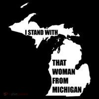 I Stand With That Woman From Michigan Stripe Pom Pom Beanie thumb 2