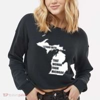 I Stand With That Woman From Michigan Cropped Pullover Crew thumb 2