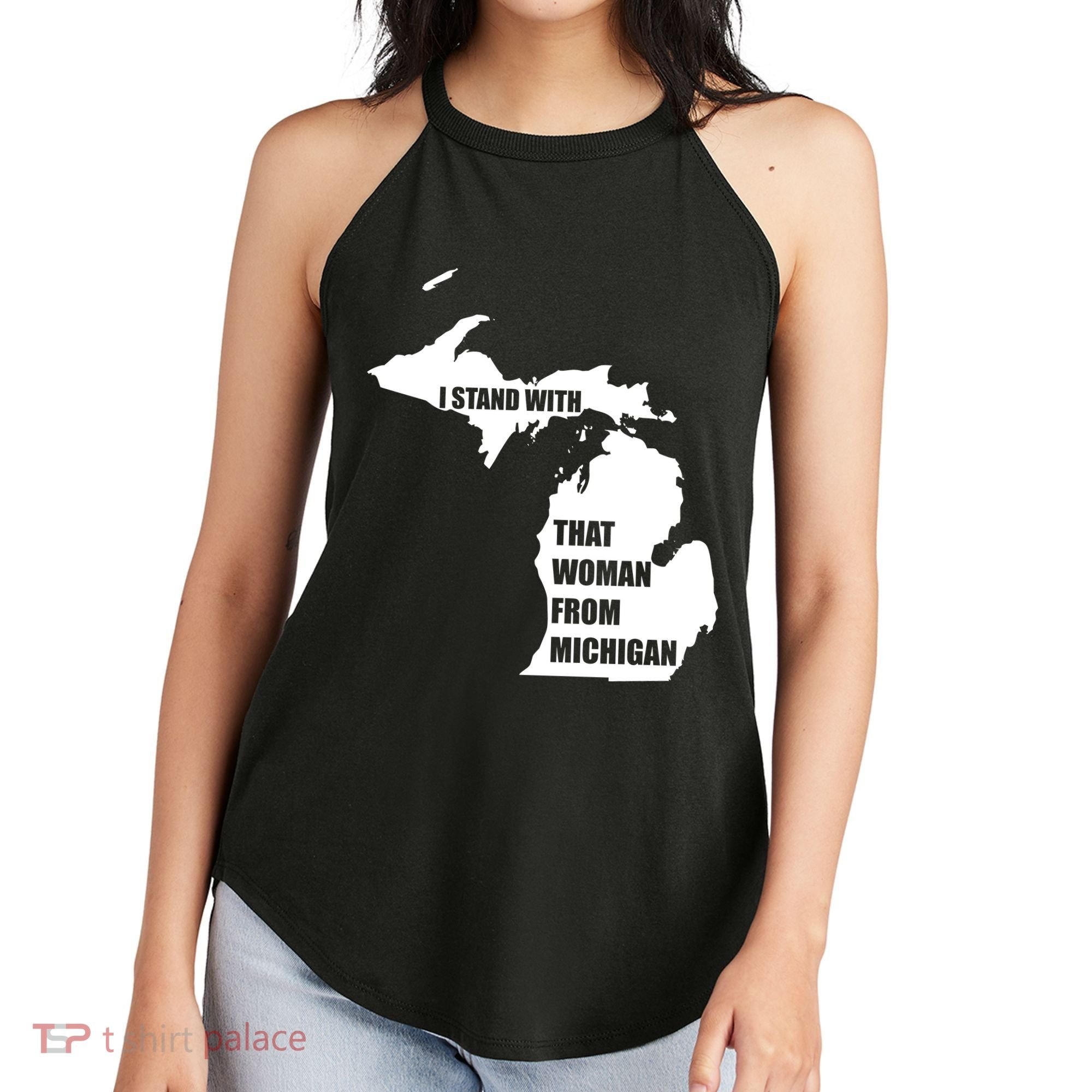 I Stand With That Woman From Michigan Women's Perfect Tri Rocker Tank