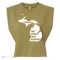 I Stand With That Woman From Michigan Garment-Dyed Women's Muscle Tee thumb 0