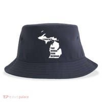 I Stand With That Woman From Michigan Sustainable Bucket Hat thumb 0