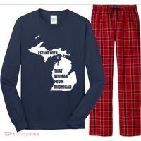 I Stand With That Woman From Michigan Long Sleeve Pajama Set thumb 0