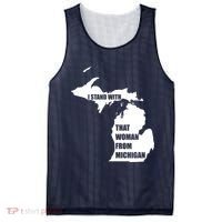 I Stand With That Woman From Michigan Mesh Reversible Basketball Jersey Tank thumb 0