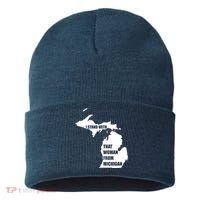 I Stand With That Woman From Michigan Sustainable Knit Beanie thumb 0
