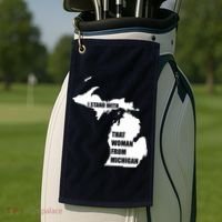 I Stand With That Woman From Michigan Golf Towel thumb 2