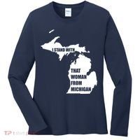 I Stand With That Woman From Michigan Women's Long Sleeve Shirt thumb 0