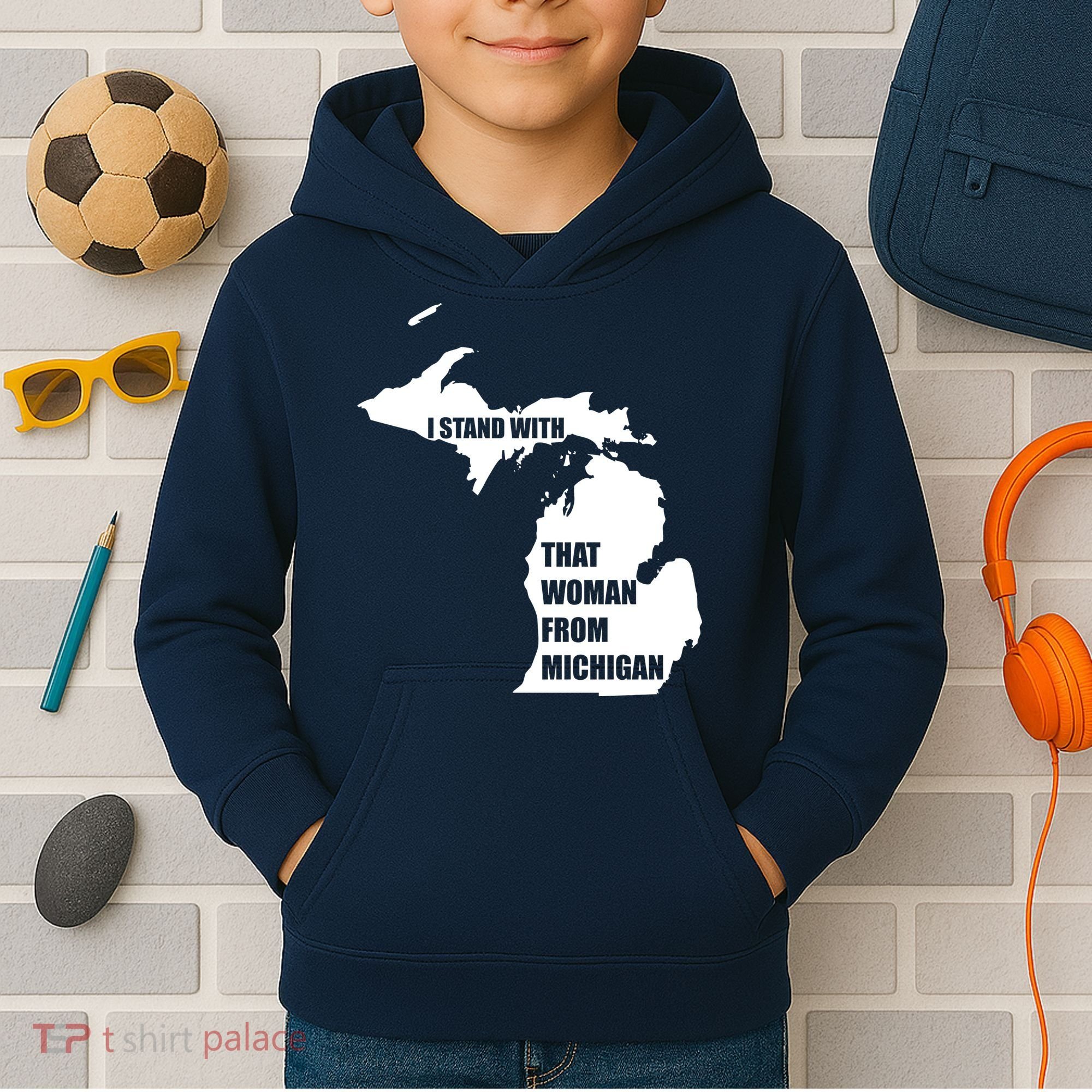 I Stand With That Woman From Michigan Kids Hoodie