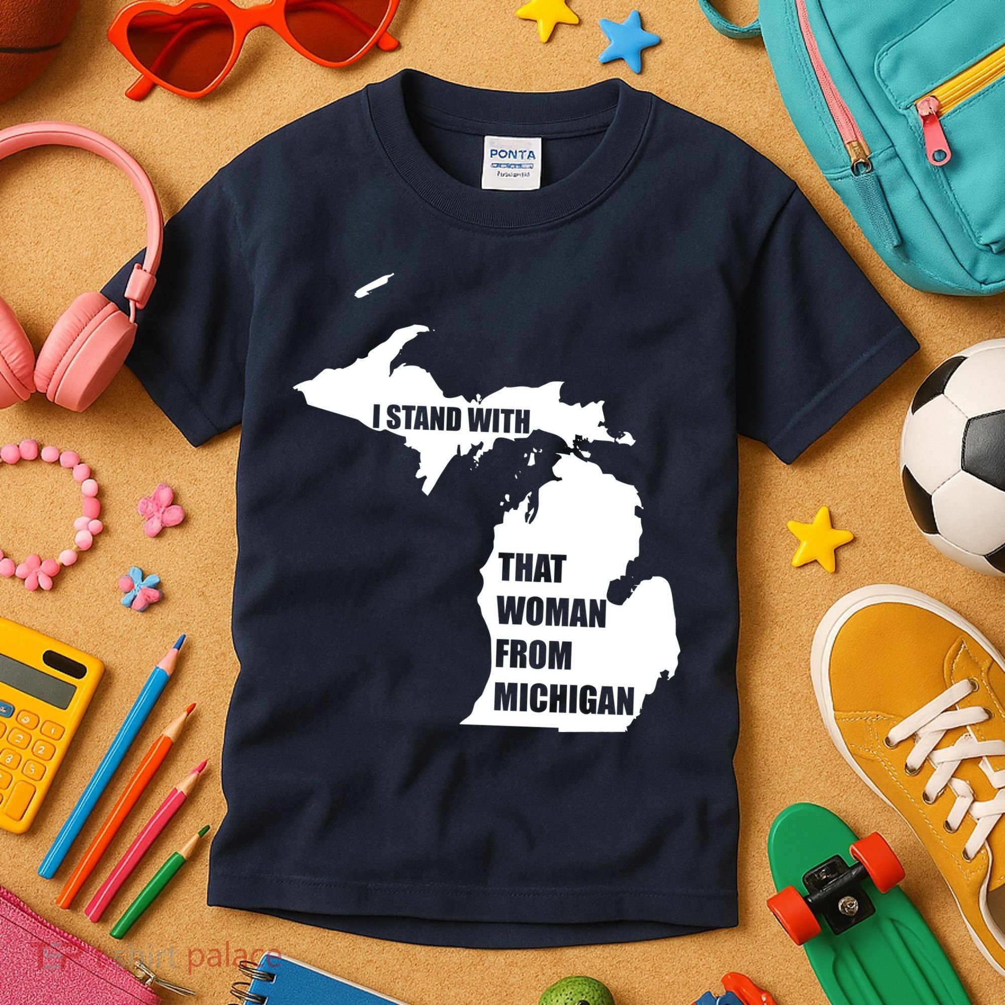 I Stand With That Woman From Michigan Kids T-Shirt